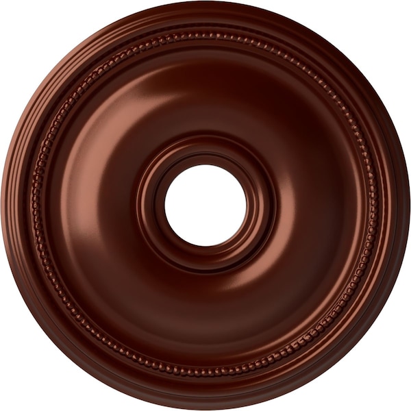 Ekena Millwork Bradford Ceiling Medallion (Canopies up to 4 3/8"), 18 1/8"OD x 3 3/4"ID x 1 1/8"P, Antique Copper CM18BRACS - main